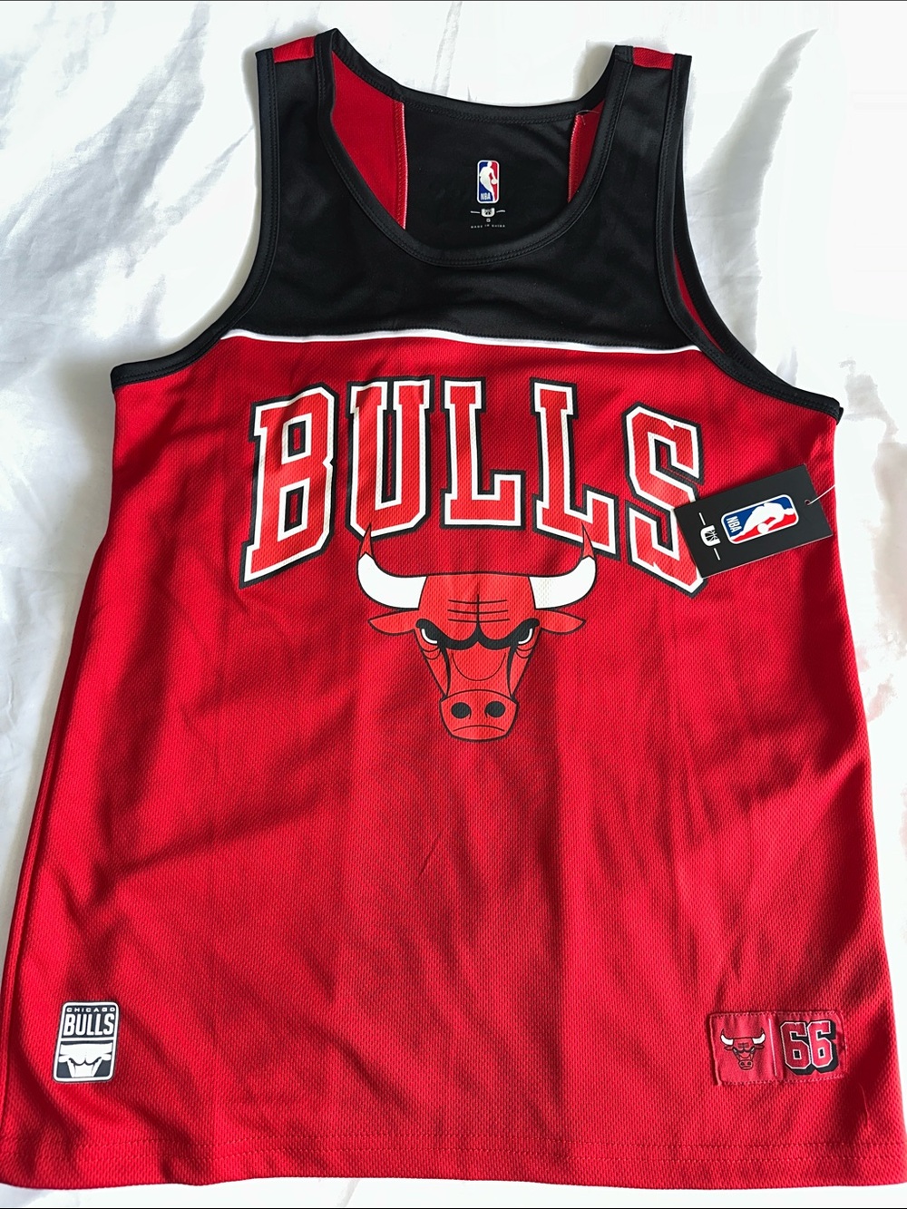 Chicago Bulls Red and Black NBA Tank Jersey-size small